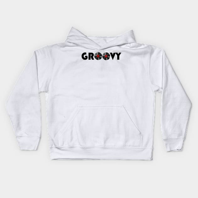 Groovy Records Kids Hoodie by Denny's